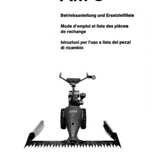 Motofaucheuse de pente Aebi AM - CC - HC catalogue pièces détachées numérique