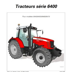 Tracteur MF 6445 6455 6460 6470 Dyna-6 Tier 3 Manuel utilisation entretien Massey Ferguson numérique