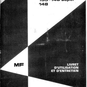 Tracteur MF  135 Manuel utilisation entretien Massey Ferguson numérique