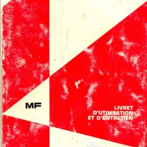 Tracteur MF  158 Manuel utilisation entretien Massey Ferguson numérique