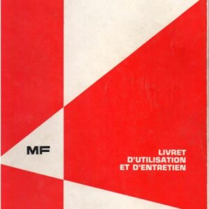 Tracteur MF  168 188 Manuel utilisation entretien Massey Ferguson numérique