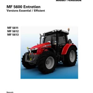 Tracteur MF 5611 5612 5613 Manuel entretien Massey Ferguson numérique