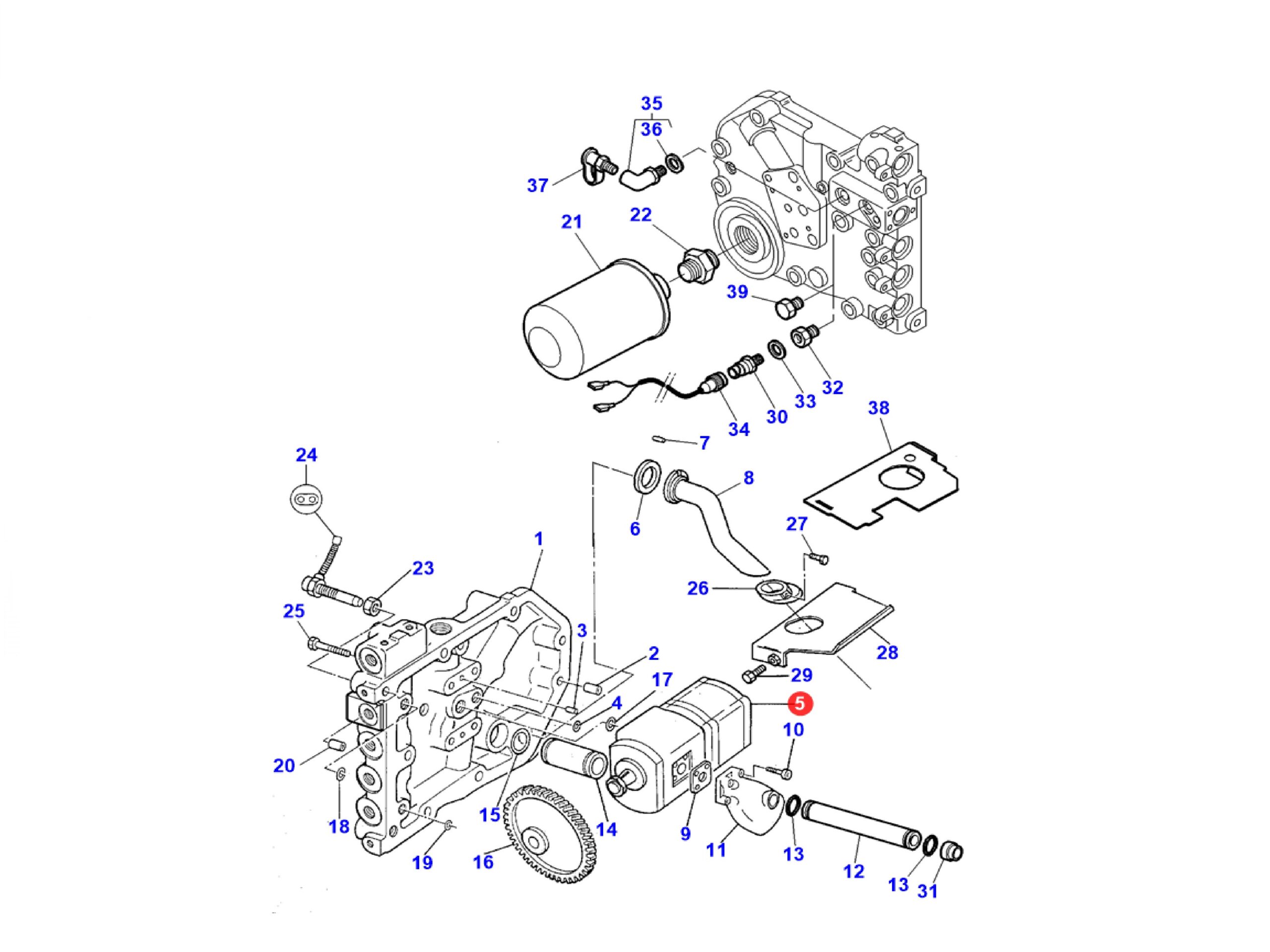 3382280M1 pompe hydraulique double Massey Ferguson 3000 3100 6100 6200 – Image 4