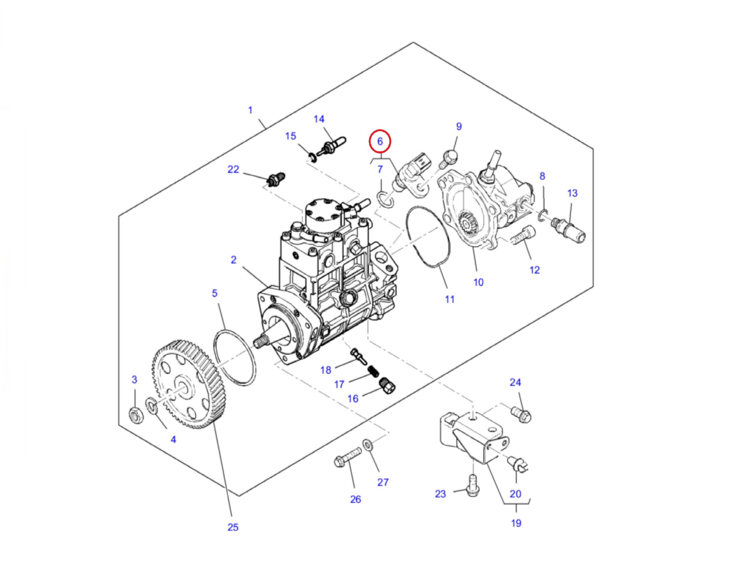 4226444M91 Capteur de vitesse pompe injection Tier 3 Massey Ferguson 5400 6400 7400 – Image 2