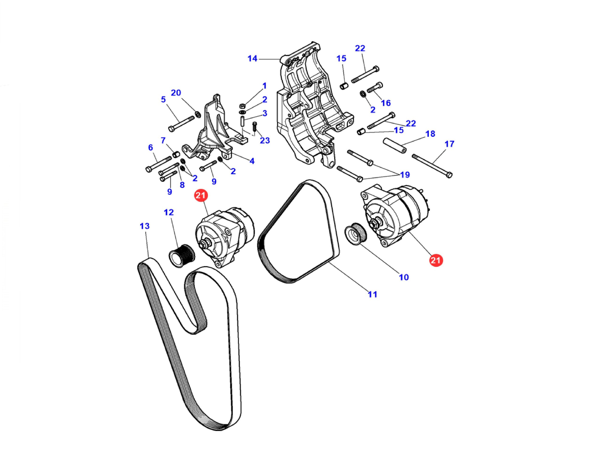 4357550M3 alternateur 120 A Massey Ferguson 5600 5700 6600 6700 7600 7700 8600 8700 Valtra S – Image 4